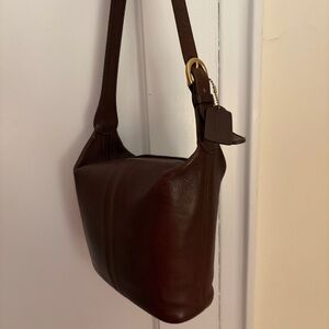 Vintage coach mahogany bucket bag